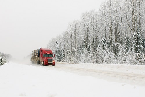 semi truck snowy colorado 1