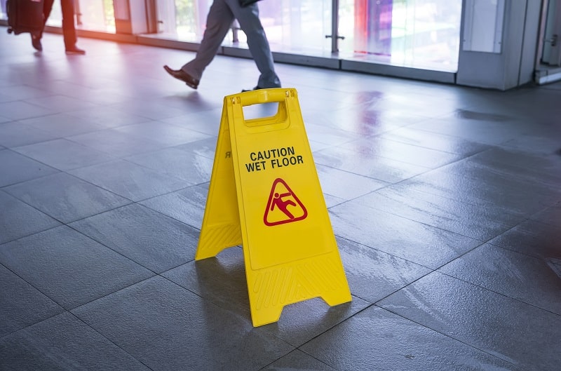 caution cone wet floor