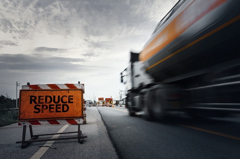 truck speeding