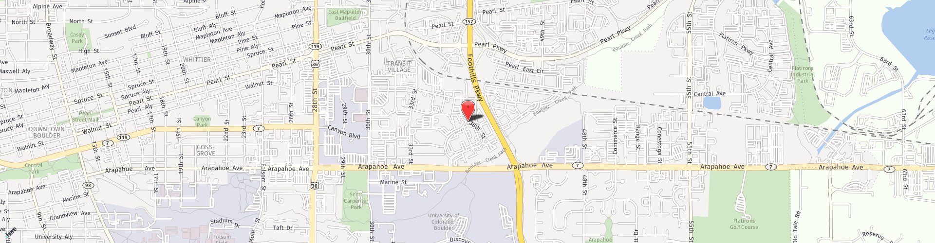 Location Map: 1790 38th Street Boulder, CO 80301